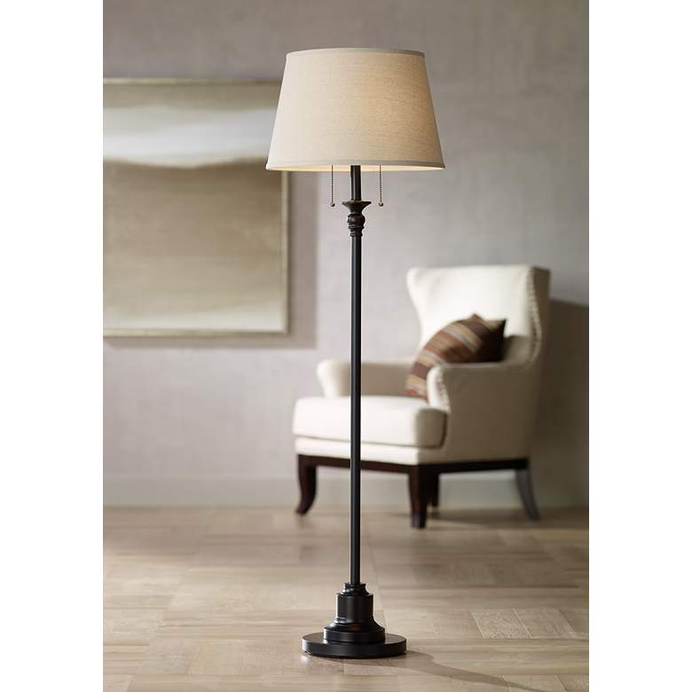 Jackdots Traditional Oiled Bronze Floor Lamp – 58"