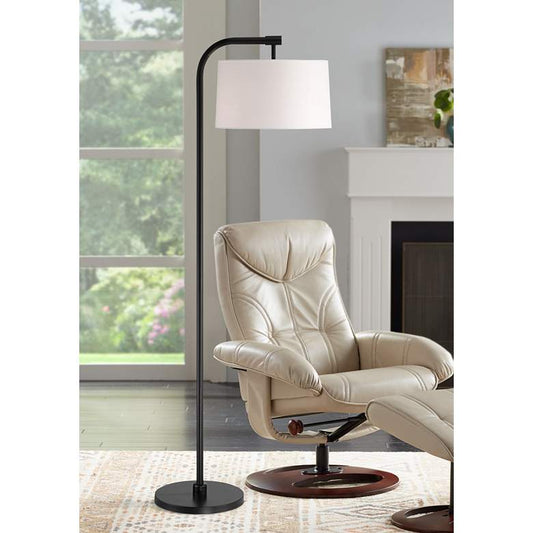 Jackdots Modern Black Arc Floor Lamp – 64" Chairside Design